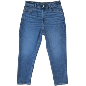 American Eagle Mom Jeans Women Size 8 Regular Blue Medium Wash High Rise Stretch
